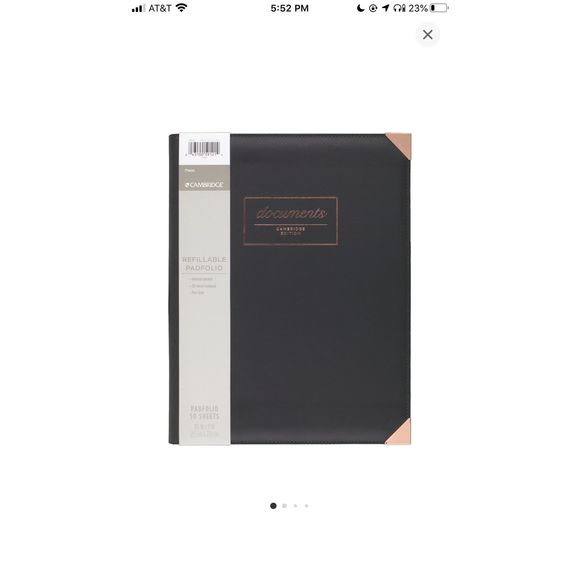 Cambridge Black & Gold Refillable Padfolio - Picture 8 of 8